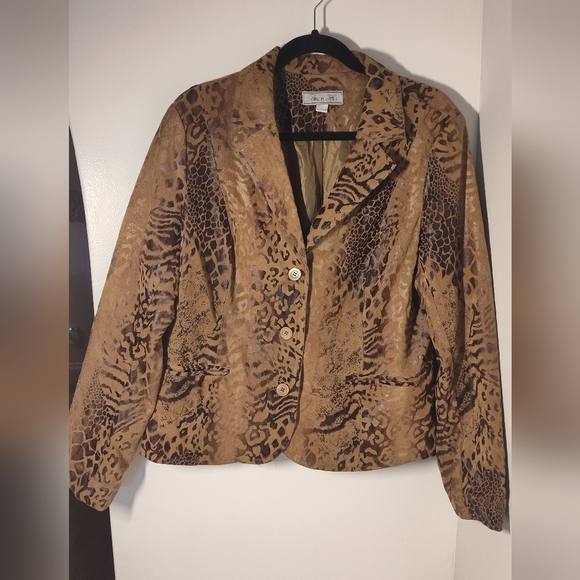 Birch Hill Jackets & Blazers - Birch Hill Animal Print Women's Jacket Size Lg #725
